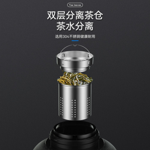 大容量玻璃水杯1000ML耐高溫防摔可攜式男士2000ML茶水分離泡茶杯子