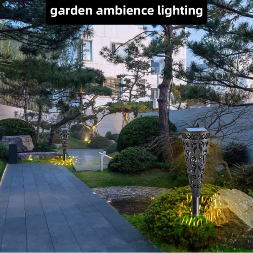 火焰燈太陽能庭院草坪燈裝飾led 火把戶外景觀地插花園感應防水燈