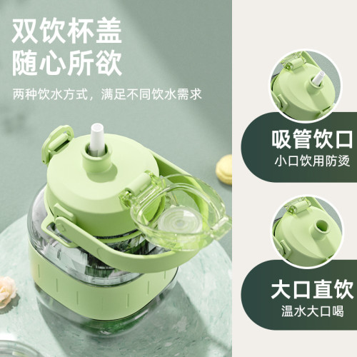 大容量大肚杯網紅塑膠水杯學生高顔值夏季運動吸管水壺可攜式女