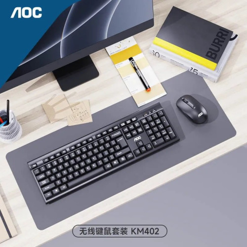AOC KM402筆電桌上型機電腦無線鍵盤滑鼠套裝辦公家用鍵鼠套裝