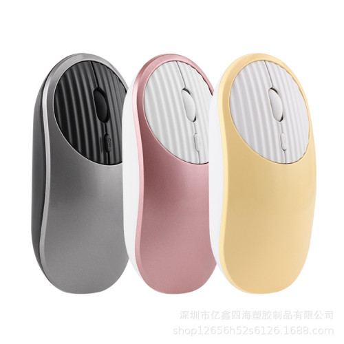 億鑫702type-c充電口無線藍牙滑鼠無聲滑鼠平板筆電雙模連接