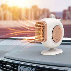 小太陽車用暖風機 12V/24V車用取暖器汽車創意速熱迷你熱風扇