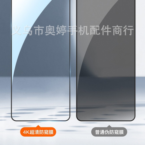 享瞳防塵防窺鋼化膜適用iPhone16Promax全屏電鍍高清蘋果15Promax
