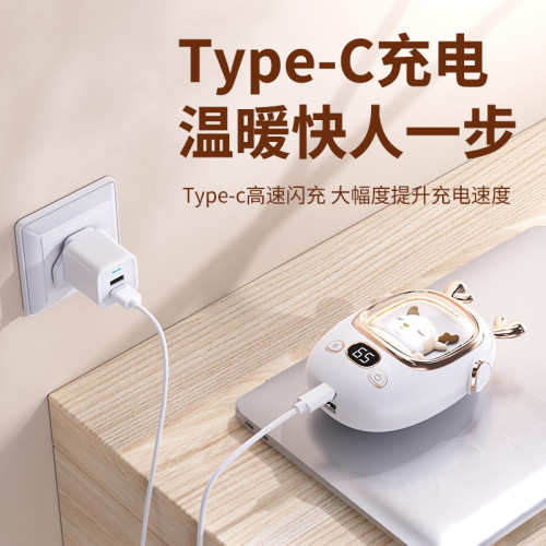 新款卡通萌寵暖手寶 迷你小巧可攜式可愛女生手握USB充電暖手寶禮品