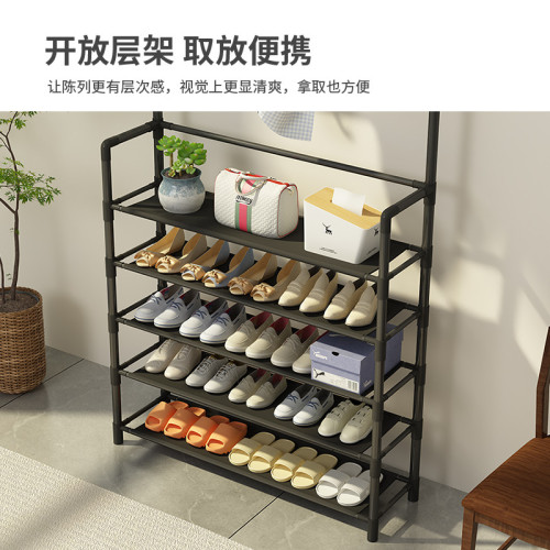 簡易鞋架子家用門口收納置物架衣帽架一體鞋櫃出租屋2022新款爆款
