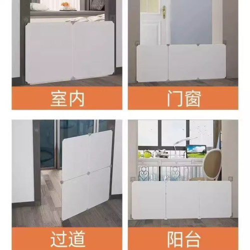 寵物圍欄狗狗擋板防貓咪門欄桿網免打孔隔離門口柵段陽台護欄室內