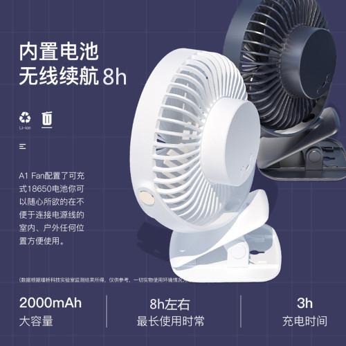 新款usb小風扇可充電桌面學生家用辦公室靜夾子電風扇壁扇
