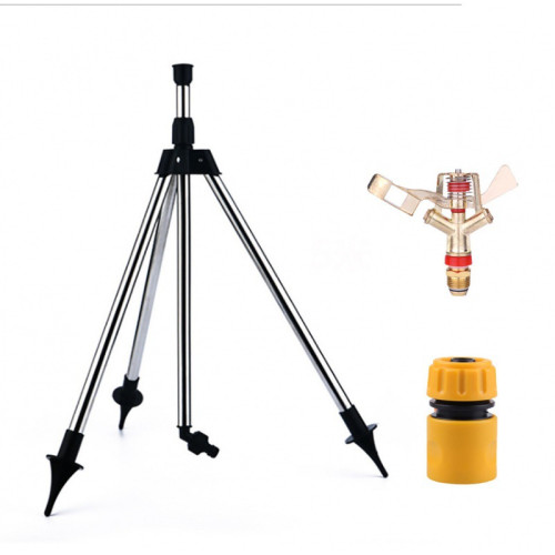 園林360°旋料澆花綠化噴 伸縮式三腳架噴灑器鋅合金灌溉噴頭灑水