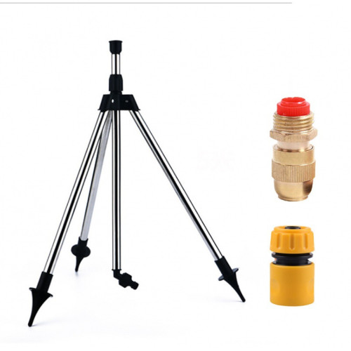 園林360°旋料澆花綠化噴 伸縮式三腳架噴灑器鋅合金灌溉噴頭灑水