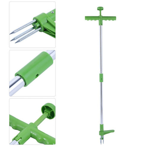 多功能園林除草可拆卸帶腳蹬器拔神器多功能除器免彎腰長柄拔草器