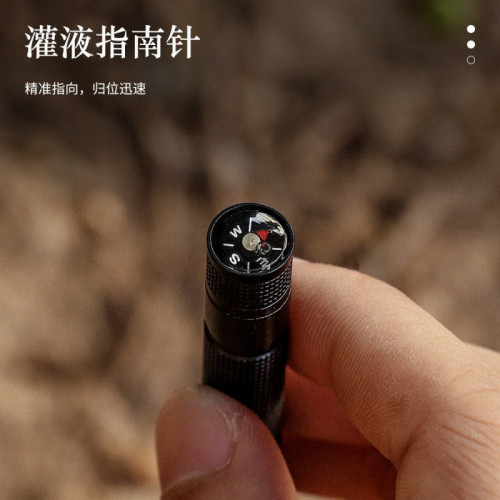 戶外打火石野營求生合金刮片指南針多功能取火鎂條棒取火棒打火棒