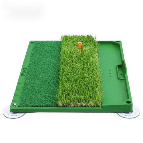 高爾夫打擊墊揮桿練習假草墊室內golf打擊墊帶髮球盒軟膠底墊推桿