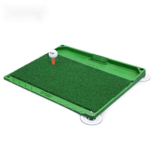 高爾夫打擊墊揮桿練習假草墊室內golf打擊墊帶髮球盒軟膠底墊推桿
