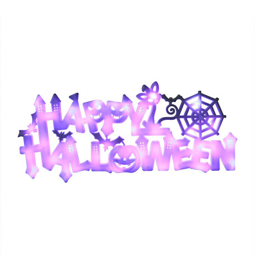 Happy Halloween字母吸盤燈萬聖節氛圍窗戶布置裝飾道具掛飾
