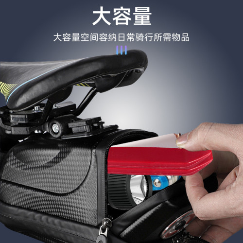 自行車帶燈尾包公路車硬殼鞍座包騎行尾包車後包山地車車尾警示燈
