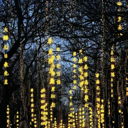霓虹燈防水詩詞條幅公園街道發光字吊串樹枝亮化景觀裝飾夜景戶外