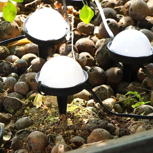 LED太陽能 戶外氛圍燈串野外露營七彩廣告婚慶裝飾地插點光源