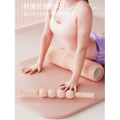 按摩棒狼牙棒滾軸肌肉放松神器瘦小腿筋膜深度痛點力度滾輪按摩器
