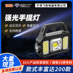 2205太陽能COB野營燈透鏡USB馬燈營地燈投光燈手提燈可攜式
