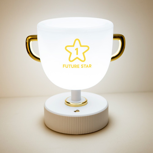 獎杯燈臥室床頭USB充電插電小夜燈遙控觸控LED獎杯燈六一禮物