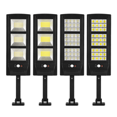 LED戶外太陽能路燈人體感應庭院燈 家用花園牆壁照明遙控路燈