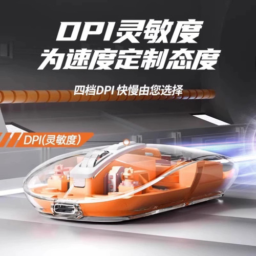 無線透明電競遊戯滑鼠藍牙靜音充電辦公筆記型電腦源