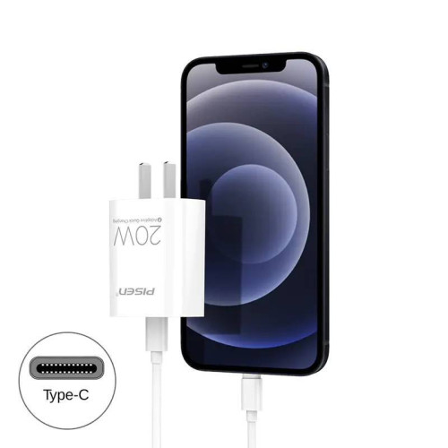 品勝20W快充套裝PD超級充電頭可攜式1M充電線套餐適用蘋果充電器