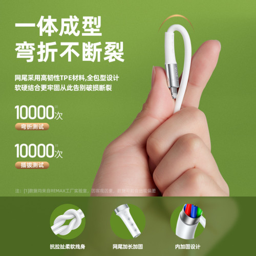 REMAX睿量 2系列快充數據線65W/40W/20W通用充電線TYPE-C編織線