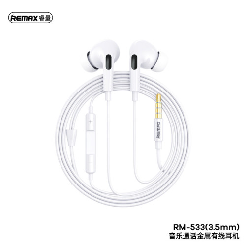 REMAX 適用蘋果手機K歌遊戯耳機3.5mm有線入耳式耳機