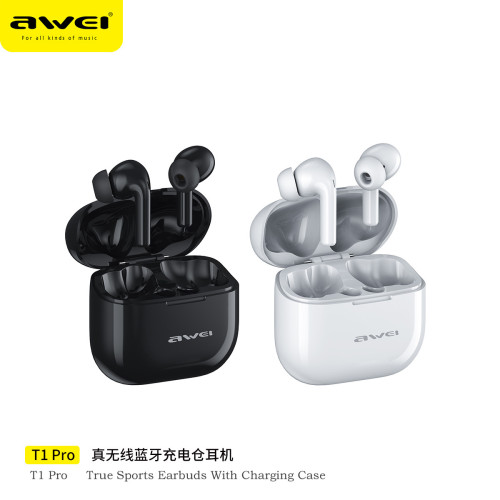AWEI用維新款入耳式藍牙耳機T1 Pro藍牙5.3TWS耳機性價比款