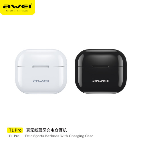 AWEI用維新款入耳式藍牙耳機T1 Pro藍牙5.3TWS耳機性價比款