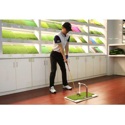 高爾夫揮桿練習器室內高爾夫 360°旋轉棒golf吸盤打擊墊練習器墊