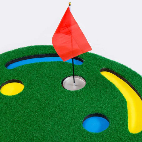 可攜式高爾夫推桿練習器大腳丫迷你果嶺高爾夫練習毯golf室內練習