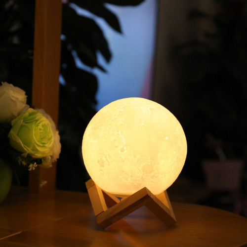 月球燈充電家居裝飾非3D打印床頭睡燈小夜燈拍拍夜燈伴睡燈喂奶燈