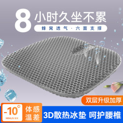 汽車蜂窩凝膠坐墊夏季涼墊單片車墊矽膠透氣冰墊屁墊夏天貨車座墊