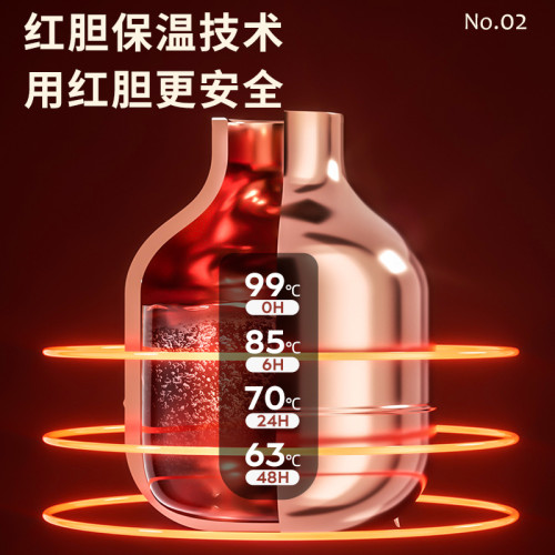 保溫壺家用結婚陪嫁大容量玻璃內膽高檔可攜式宿舍熱水瓶紅色暖水壺