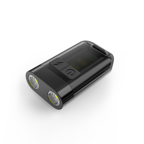 新品LED迷你小電筒鑰匙扣燈 Type-C充電可攜式應急手電多功能帽夾燈