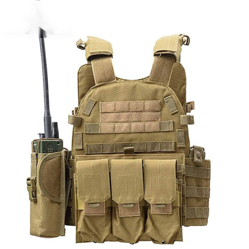 戶外軍迷戰術背心多功能野戰防護背心CS實戰對抗訓練馬甲特種防護