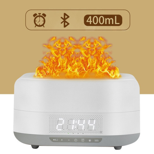 爆款七彩仿真火焰加溼器香薰機藍牙音箱家用臥室靜音大霧禮品
