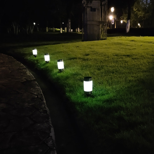 超亮太陽能塑膠草坪燈太陽能迷你庭院燈地插照明燈花園防水地插燈