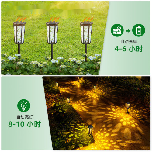 太陽能地插草坪燈 LED戶外防水鏤空裝飾景觀庭院花園景觀燈地插燈