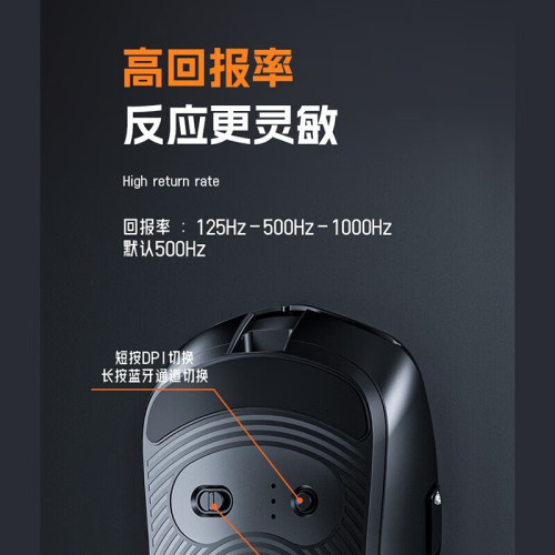 狼蛛 SC580無線滑鼠藍牙可充電三模遊戯滑鼠宏編程6檔DPI可調滑鼠