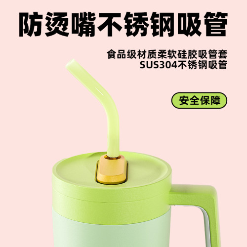 大容量巨無霸保溫杯女生高顔值吸管男噸噸水壺保冷水杯子2023新款