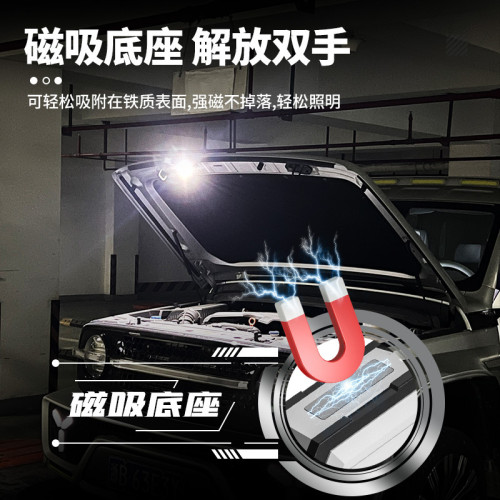 新款可攜式戶外迷你鑰匙扣燈 磁吸Type-C快充多功能電量顯示工具燈