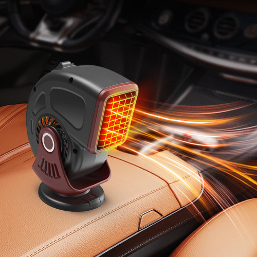 汽車暖風機12V24V迷你車用取暖器除霧除霜加熱器冷暖兩用電暖風扇