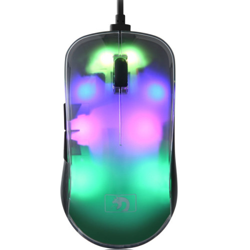 新盟M268無線滑鼠2.4G透明炫彩藍牙滑鼠筆電充電式電腦遊戯滑鼠