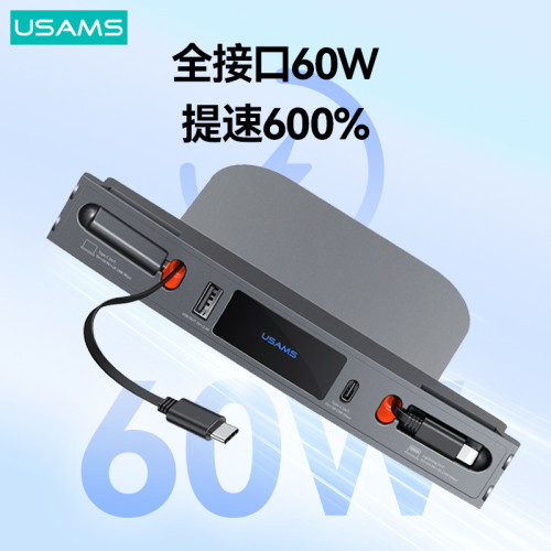 USAMS適用特斯拉model3/Y拓展隖集線器Hub特斯拉PD轉換器充電器