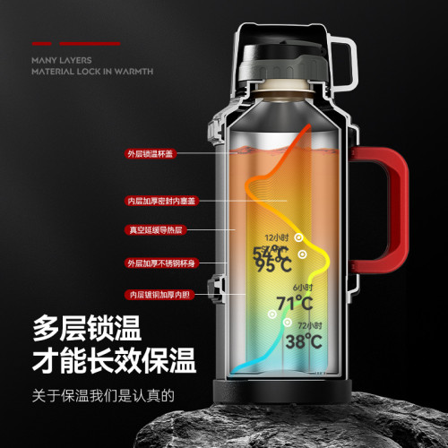戶外保溫杯大號大容量5000外出316L保溫壺男2023新款旅行水壺暖瓶