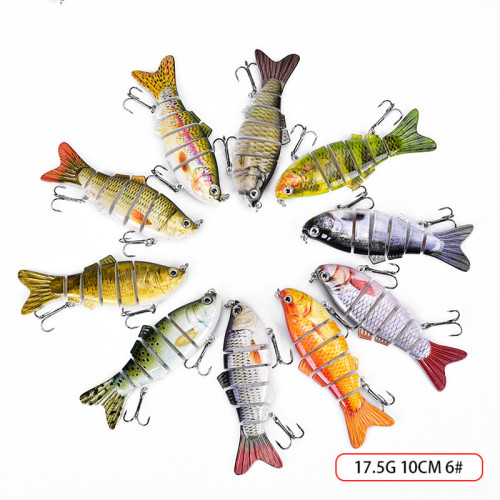 仿真多節魚 10cm-六節-6節路亞餌魚餌鱸魚翹嘴路亞餌硬餌魚餌釣魚