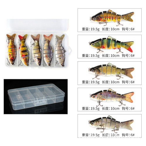 仿真多節魚 10cm-六節-6節路亞餌魚餌鱸魚翹嘴路亞餌硬餌魚餌釣魚